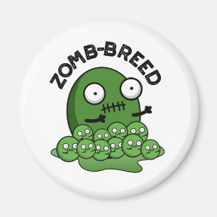 Zom-ras Funny Halloween Zombie Breed Pun Magneet