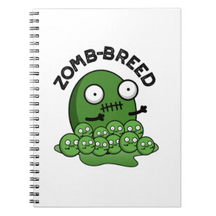 Zom-ras Funny Halloween Zombie Breed Pun Notitieboek