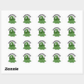 Zom-ras Funny Halloween Zombie Breed Pun Ronde Sticker (Vel)