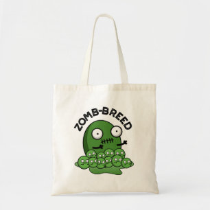 Zom-ras Funny Halloween Zombie Breed Pun Tote Bag