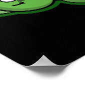 Zom-ras Funny Zombie Breed Pun Dark BG Poster (Hoek)