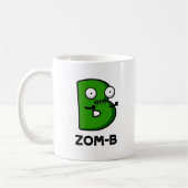 Zomb-b Grappig Halloween Zombie Alfabet B Pun Koffiemok (Links)