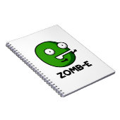 Zomb-E Grappig Halloween Zombie Alfabet Pun Notitieboek (Rechterzijde)