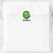 Zomb-E Grappig Halloween Zombie Alfabet Pun Ronde Sticker (Tas)