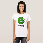 Zomb-E Grappig Halloween Zombie Alfabet Pun T-shirt (Voorkant volledig)