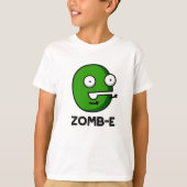 Zomb-E Grappig Halloween Zombie Alfabet Pun T-shirt (Voorkant)
