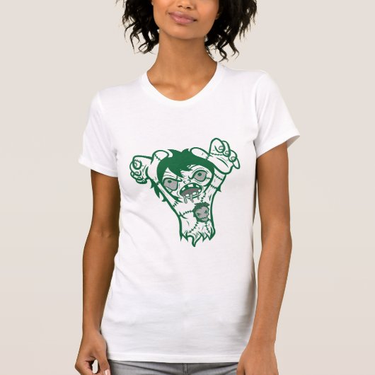 zomb groen overzicht t-shirt (Voorkant)
