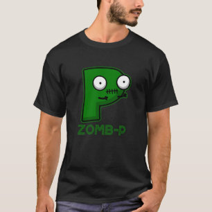 Zomb-P Grappig Halloween Zombie Alfabet Pun Dark B T-shirt