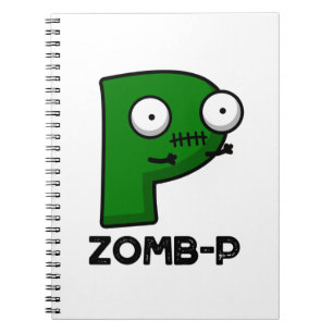 Zomb-P Grappig Halloween Zombie Alfabet Pun Notitieboek