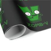 Zomb-V Grappig Halloween Zombie Alfabet Pun Dark B Cadeaupapier (Rol Hoek)