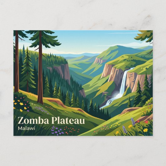 Zomba Plateau Malawi Briefkaart (Voorkant)