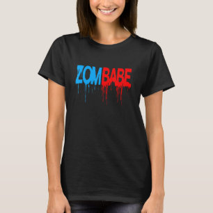 Zombabe Zombie Apocalypse Vriendin verloofde vrouw T-shirt