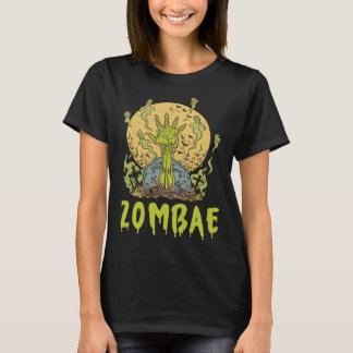 Zombae Zombie Halloween Boyfriend Girlfriend Coupl T-shirt