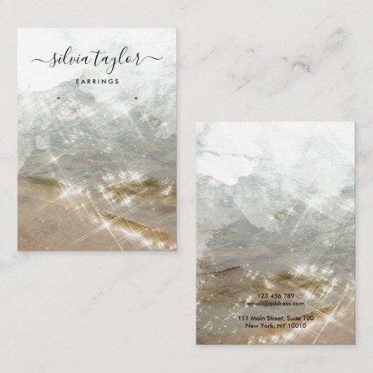 Zombalksparligrafiescherm Ocean Visitekaartje (Voorkant / Achterkant)