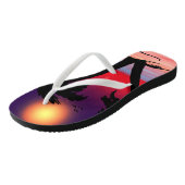 Zombalpalmen Paarse rode bomen Teenslippers (Schuin)