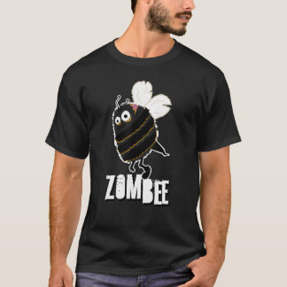 Zombee Bee Zombie Halloween Bumblebee Yellow Spook T-shirt