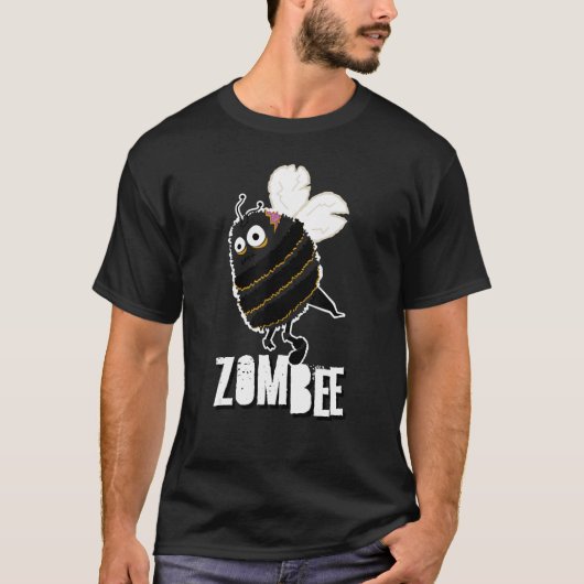 Zombee Bee Zombie Halloween Bumblebee Yellow Spook T-shirt (Voorkant)