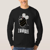 Zombee Bee Zombie Halloween Bumblebee Yellow Spook T-shirt (Voorkant)
