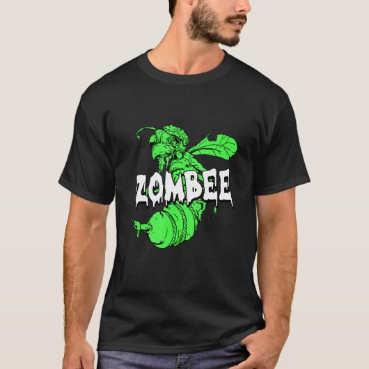 Zombee Halloween kostuum Cool Bee Zombie Pun Bee T-shirt (Voorkant)