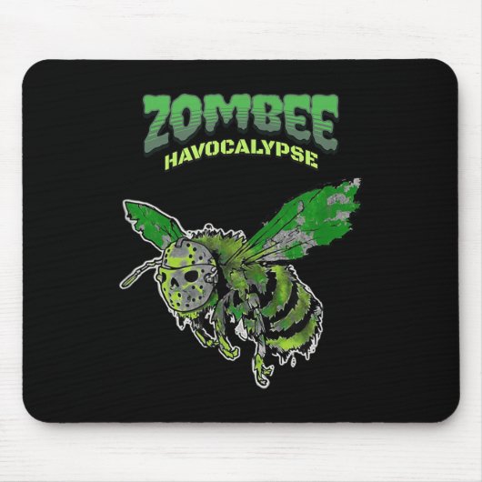 Zombee Havocalypse Soky Funny Halloween Bee W_hock Muismat (Voorkant)