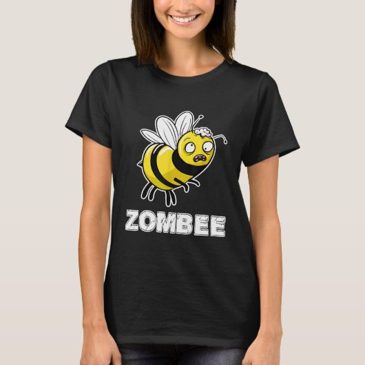 Zombee Pun Halloween Zombie Bee T-shirt (Voorkant)