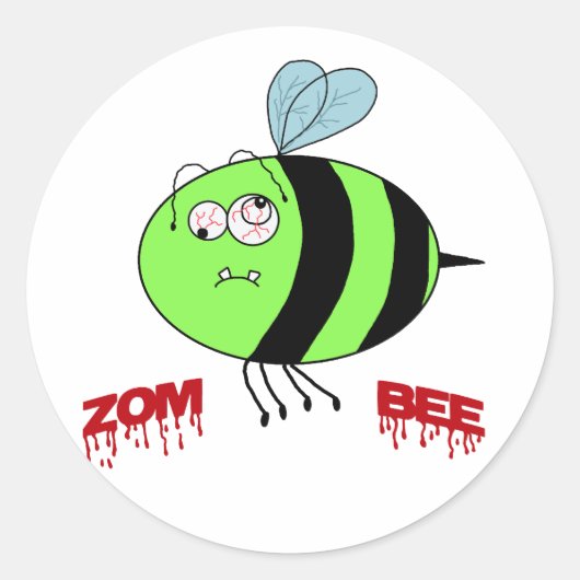ZomBee Ronde Sticker (Voorkant)