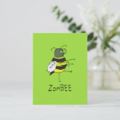 ZomBEE Zombie Bee Funny Briefkaart (Staand voorkant)