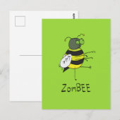 ZomBEE Zombie Bee Funny Briefkaart (Voorkant / Achterkant)
