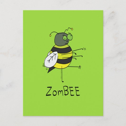 ZomBEE Zombie Bee Funny Briefkaart (Voorkant)