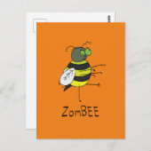 ZomBEE Zombie Bee Funny Briefkaart (Voorkant / Achterkant)