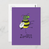ZomBEE Zombie Bee Funny Briefkaart (Voorkant / Achterkant)