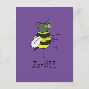 ZomBEE Zombie Bee Funny Briefkaart