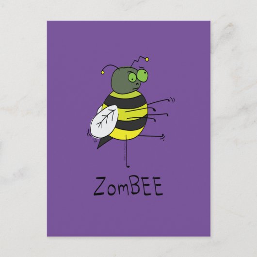 ZomBEE Zombie Bee Funny Briefkaart (Voorkant)