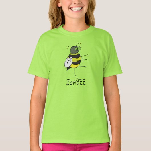 ZomBEE Zombie Bee Girl's Kind T-shirt (Voorkant)