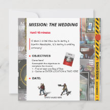 Zombicide Mission Wedding Invitation