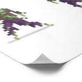 Zombie 8-bits Pixel Art Wide Poster (Hoek)