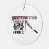 ZOMBIE-AANVAL 23 kerstversiering Keramisch Ornament (Links)