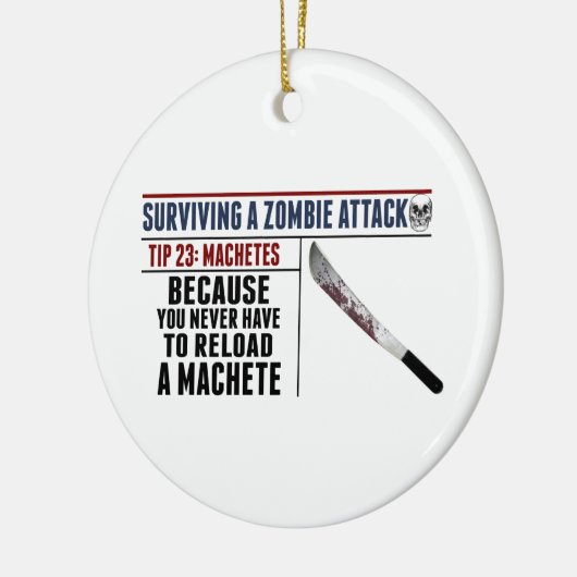 ZOMBIE-AANVAL 23 kerstversiering Keramisch Ornament (Links)
