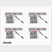 ZOMBIE-AANVAL 23-sticker Rechthoekige Sticker (Vel)