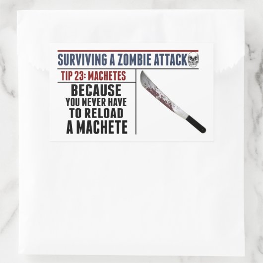 ZOMBIE-AANVAL 23-sticker Rechthoekige Sticker (Tas)