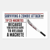 ZOMBIE-AANVAL 23-sticker Rechthoekige Sticker (Voorkant)