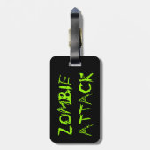 Zombie Aanval Bagage Label (Achterkant verticaal)