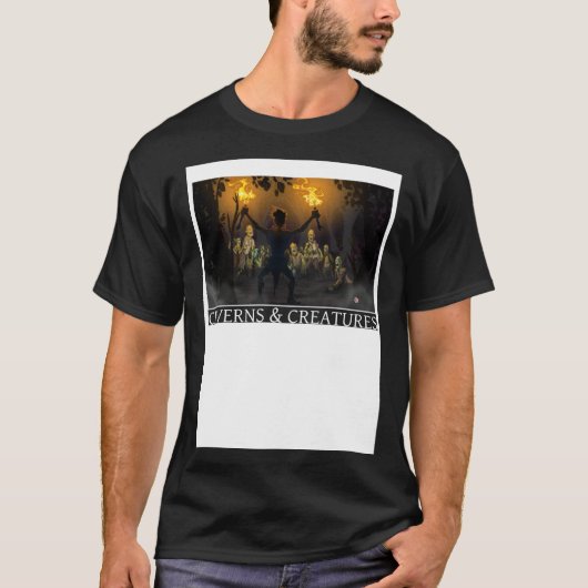 Zombie Aanval Grotten & Wezens T-shirt (Voorkant)