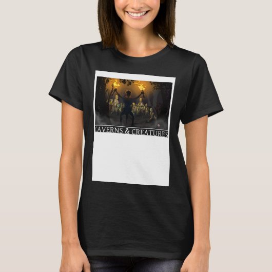 Zombie Aanval Grotten & Wezens T-shirt (Voorkant)