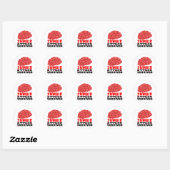 Zombie aanval overlevende ronde sticker (Vel)