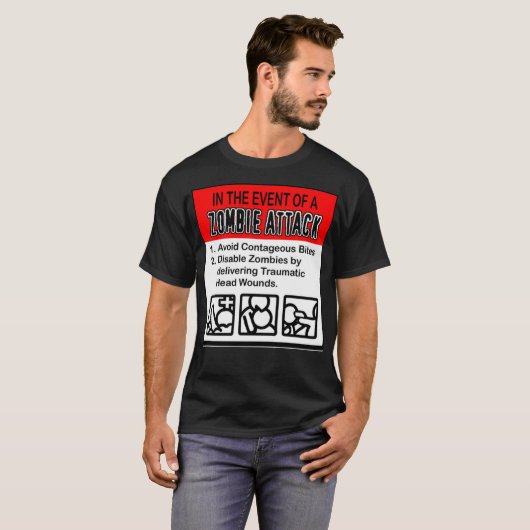ZOMBIE-AANVAL! T-SHIRT (Voorkant volledig)