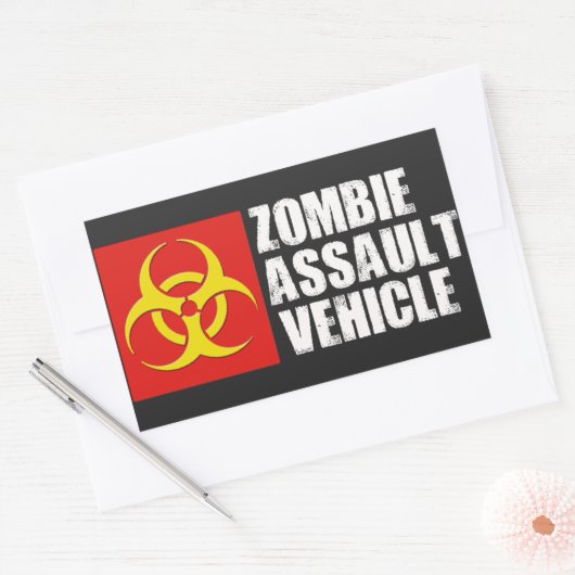 Zombie Aanval Voertuig Sticker (Envelop)
