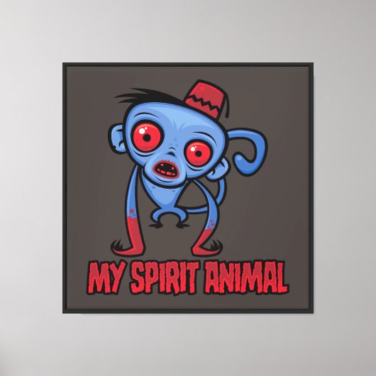Zombie Aap Is Mijn Geestdier Canvas Afdruk (Voorkant)