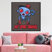 Zombie Aap Is Mijn Geestdier Canvas Afdruk (Insitu (Woonkamer))