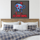 Zombie Aap Is Mijn Geestdier Canvas Afdruk (Insitu (Slaapkamer))
